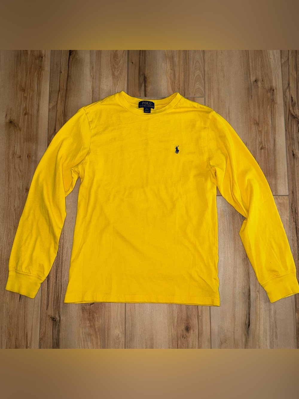 Polo Ralph Lauren Yellow Long Sleeve Crew Tee Boys Large - Picture 2 of 5